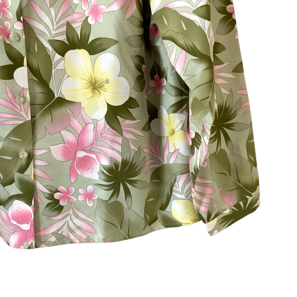 Pendleton Floral Silk Blend Button Down Blouse 16 - image 5